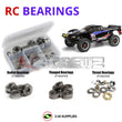Representative image of an RCScrewZ metal-shielded bearing kit for HPI Racing Baja 5T RTR 1/5 Gas 2WD Desert Truck (110185); exact bearing sizes and quantities vary by RC model.