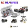 Representative image of an RCScrewZ metal-shielded bearing kit for HPI Trophy Buggy Flux 1/8 Electric 4WD Off-Road Buggy (107016); exact bearing sizes and quantities vary by RC model.