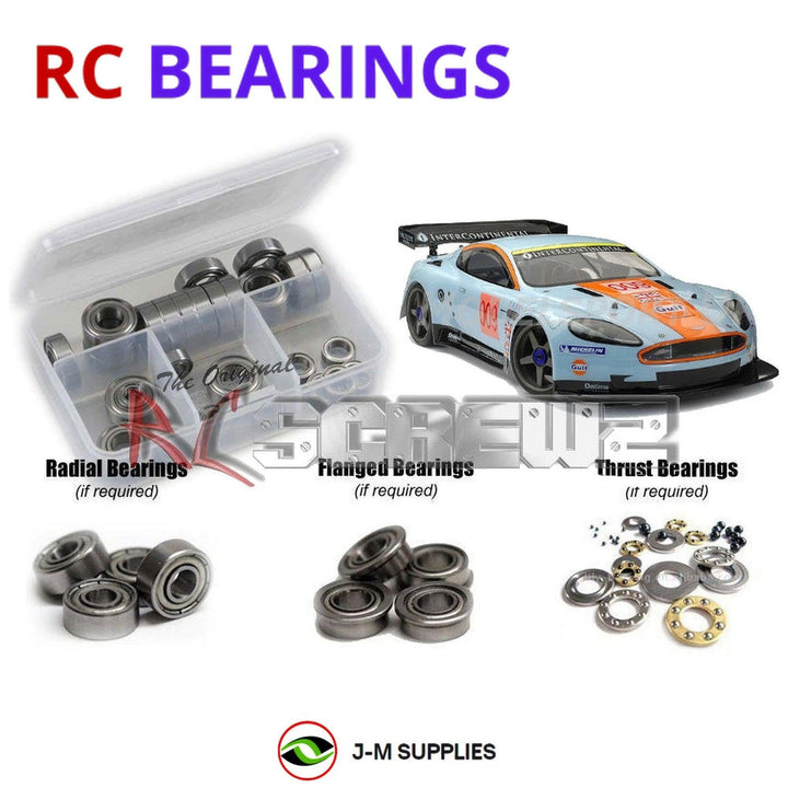 Representative image of an RCScrewZ metal-shielded bearing kit for Kyosho Inferno GT2 1/8 Nitro 4WD (31830, 33027); exact bearing sizes and quantities vary by RC model.