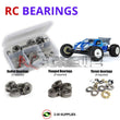 Representative image of an RCScrewZ metal-shielded bearing kit for Kyosho Ultima RT5 1/10 Electric 2WD Stadium Truck (30065); exact bearing sizes and quantities vary by RC model.