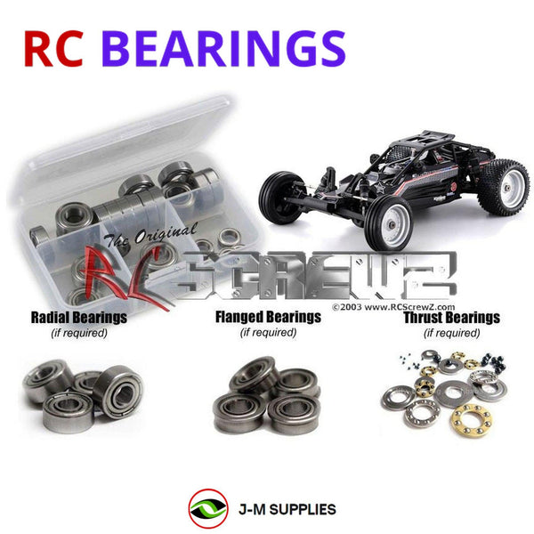 Representative image of an RCScrewZ metal-shielded bearing kit for Kyosho Scorpion XXL Compatible Kit 1/7 EP/GP 2WD Buggy (30972); exact bearing sizes and quantities vary by RC model.