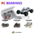 Representative image of an RCScrewZ metal-shielded bearing kit for Kyosho Psycho Kruiser VE 1/8 Electric 4WD MT (30886); exact bearing sizes and quantities vary by RC model.