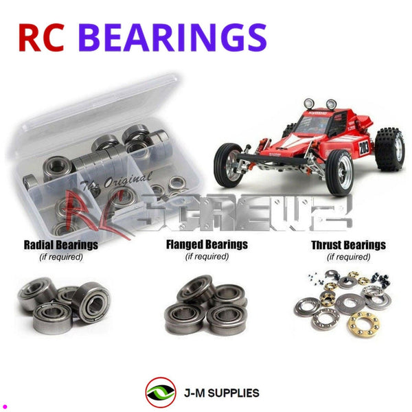 Representative image of an RCScrewZ metal-shielded bearing kit for Kyosho Tomahawk Original 1/10 Electric 2WD Buggy (3065); exact bearing sizes and quantities vary by RC model.