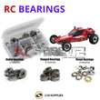 Representative image of an RCScrewZ metal-shielded bearing kit for Kyosho Tomahawk 2015 1/10 Electric 2WD Buggy (30615C); exact bearing sizes and quantities vary by RC model.