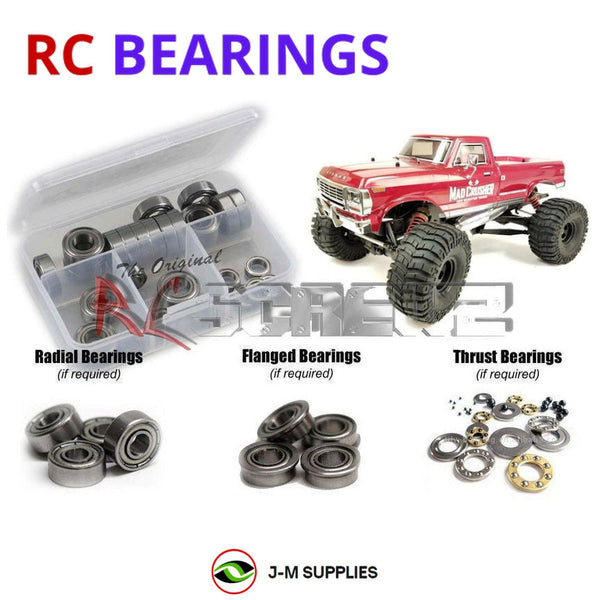 Representative image of an RCScrewZ metal-shielded bearing kit for Kyosho Mad Crusher GP 1/8 Nitro 4WD Monster Truck (33152); exact bearing sizes and quantities vary by RC model.