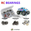 Representative image of an RCScrewZ metal-shielded bearing kit for Kyosho Big Boss / The Boss 1/10 Electric 2WD Truck (3108); exact bearing sizes and quantities vary by RC model.