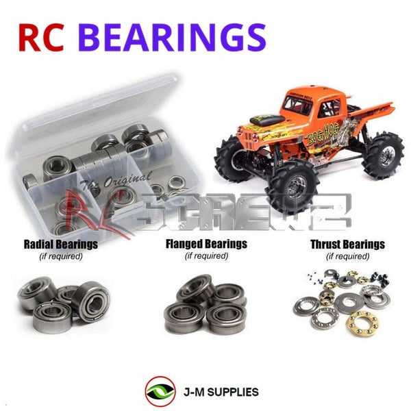 Representative image of an RCScrewZ metal-shielded bearing kit for Losi LMT Mega Truck 1/8 Electric 4WD (LOS04024); exact bearing sizes and quantities vary by RC model.