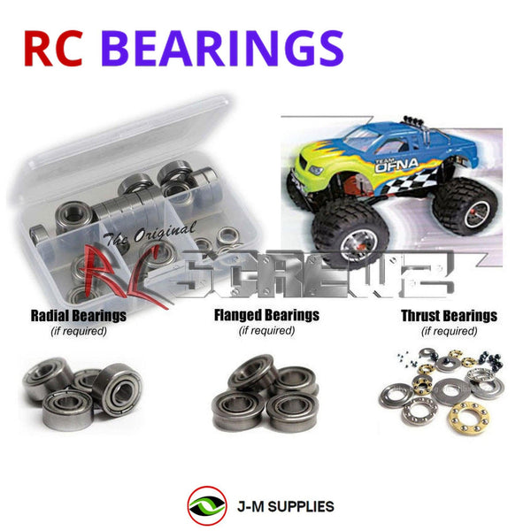 J-M SUPPLIES RC Parts Store - RCScrewZ Metal Shielded Bearing Kit ofn004b for Ofna Titan 1/8th 4WD | SET