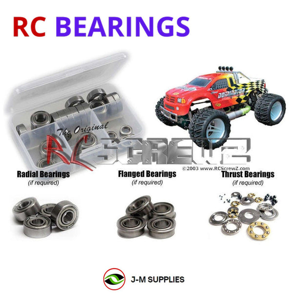 J-M SUPPLIES RC Parts Store - RCScrewZ Metal Shielded Bearing Kit ofn005b for Ofna Dominator 1/8th #14338 RC Car | SET