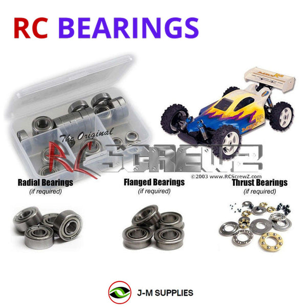 J-M SUPPLIES RC Parts Store - RCScrewZ Metal Shielded Bearing Kit ofn010b for Ofna Ultra MBX R2 1/8th RC Car | SET