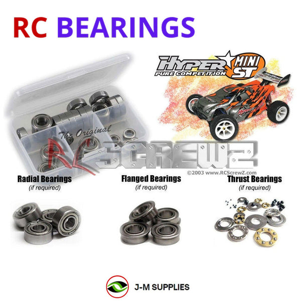 J-M SUPPLIES RC Parts Store - RCScrewZ Metal Shielded Bearing Kit ofn049b for Ofna/Hobao Hyper Mini ST RC Car | PRO