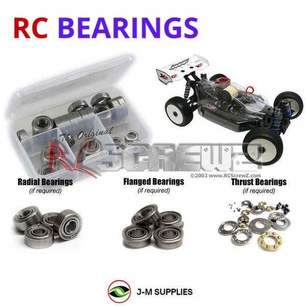 J-M SUPPLIES RC Parts Store - RCScrewZ Metal Shielded Bearing Kit ofn050b for Ofna/Jammin X2 1/8th Buggy RC Car | SET