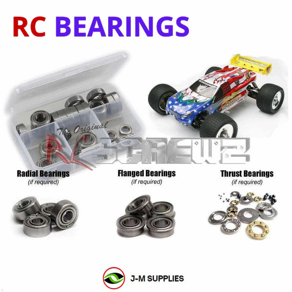 J-M SUPPLIES RC Parts Store - RCScrewZ Metal Shielded Bearing Kit rcr003b for Redcat Racing Monsoon / Monsoon XP 1/8 Nitro 4WD Truggy (MONSOONXP-94085-BY, MONSOONXP-94085-RWB, MONSOONXP-94085-RY) | SET
