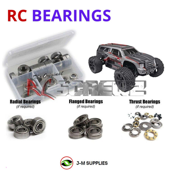 J-M SUPPLIES RC Parts Store - RCScrewZ Metal Shielded Bearing Kit rcr046b for Redcat Racing Blackout XTE RTR / Blackout XTE Pro 1/10 Electric Brushed and Brushless Pro 4WD Monster Truck (RER07013) | SET