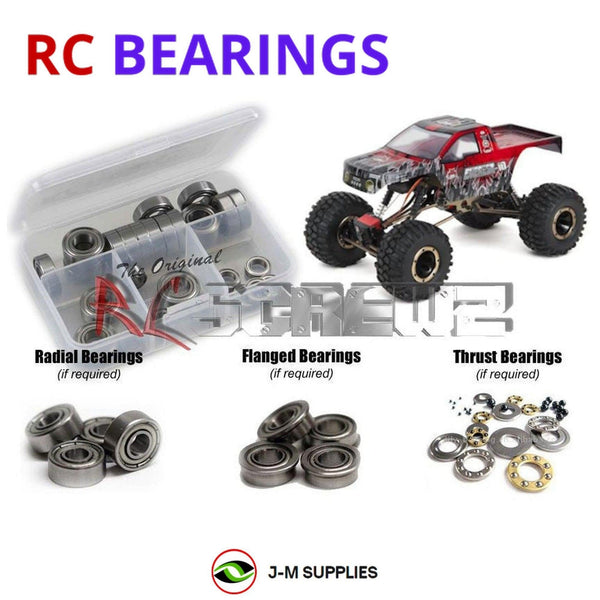 J-M SUPPLIES RC Parts Store - RCScrewZ Metal Shielded Bearing Kit rcr049b for Redcat Racing Everest-10 1/10 Electric Brushed 4WD Rock Crawler (RER10681, RER10682) | SET