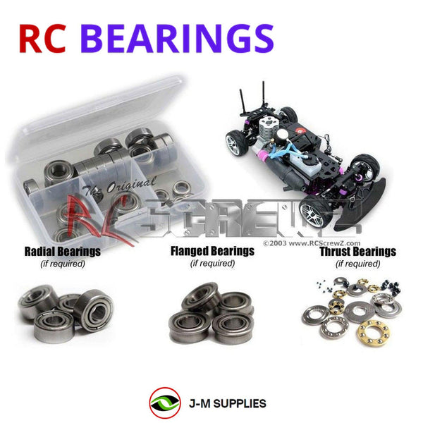 J-M SUPPLIES RC Parts Store - RCScrewZ Metal Shielded Bearing Kit rcr056b for Redcat Racing Lightning STR / Lightning STK 1/10 Nitro Electric Brushed 4WD On-Road Sedan Stock Car (RERLIGHTNINGSTR-GW, LIGHTNING-STK-RED) | SET