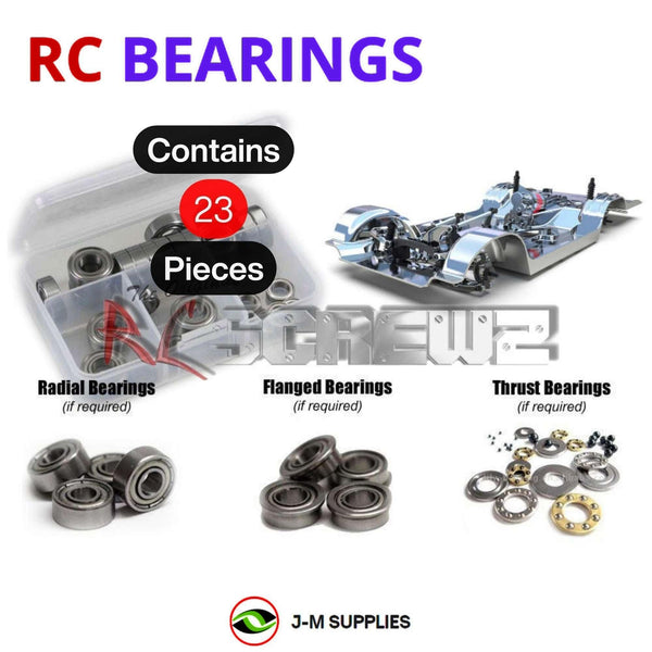 J-M SUPPLIES RC Parts Store - RCScrewZ Metal Shielded Bearing Kit rer083b for Redcat Racing LRH285 Chrome / Gold Designer Show Kit 1/10 Brushed 2WD Lowrider Chassis (RER17055) | SET