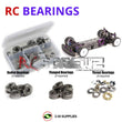 Representative image of an RCScrewZ metal-shielded bearing kit for Schumacher Mi4 CX/CXL #K117/K127; exact bearing sizes and quantities vary by RC model.