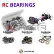 Representative image of an RCScrewZ metal-shielded bearing kit for Schumacher Mi1 1/10th #K115/116; exact bearing sizes and quantities vary by RC model.