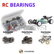 Representative image of an RCScrewZ metal-shielded bearing kit for Schumacher Cougar LD2 1/10 Buggy (#K190 / #K191); exact bearing sizes and quantities vary by RC model.