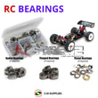 Representative image of an RCScrewZ metal-shielded bearing kit for SWorkZ S350 BX-1e; exact bearing sizes and quantities vary by RC model.