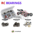 Representative image of an RCScrewZ metal-shielded bearing kit for SWORKz Fox 4x4 1/10th (#940001); exact bearing sizes and quantities vary by RC model.