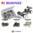 Representative image of an RCScrewZ metal-shielded bearing kit for Sworkz S35-3 Nitro 1/8 Buggy SWX910025; exact bearing sizes and quantities vary by RC model.