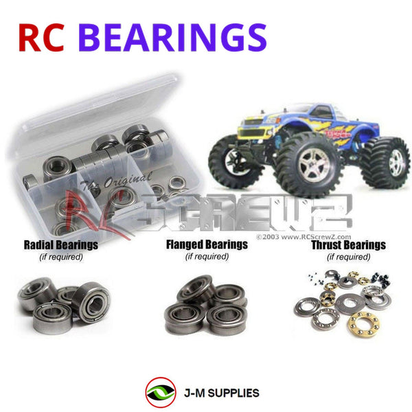 J-M SUPPLIES RC Parts Store - RCScrewZ Metal Shielded Bearing Kit tam030b for Tamiya Terra Crusher #43501 RC Car | SET