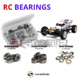 Representative image of an RCScrewZ metal-shielded bearing kit for Tamiya Boomerang 2008 1/10 Electric 4WD Off-Road Buggy (58418); exact bearing sizes and quantities vary by RC model.