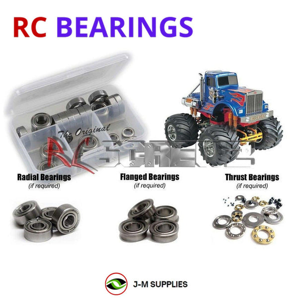 J-M SUPPLIES RC Parts Store - RCScrewZ Metal Shielded Bearing Kit tam101b for Tamiya Bullhead 1/10 Electric 4WD Monster Truck (#58089) | SET