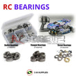 Representative image of an RCScrewZ metal-shielded bearing kit for Tamiya Mad Spirit TNS-B 1/10 Nitro 4WD Buggy (43529); exact bearing sizes and quantities vary by RC model.