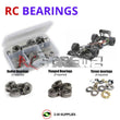 Representative image of an RCScrewZ metal-shielded bearing kit for Tamiya F104 Pro II/F104-X1 1/10 2WD Formula (58652, 84203); exact bearing sizes and quantities vary by RC model.