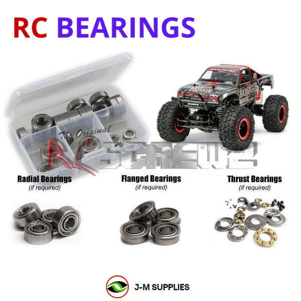 Representative image of an RCScrewZ metal-shielded bearing kit for Tamiya Rock Socker CR-01 1/10 Electric 4WD Rock Crawler (58592); exact bearing sizes and quantities vary by RC model.