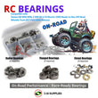 J-M SUPPLIES RC Parts Store - RCScrewZ Metal Shielded Bearing Kit tam222b for Tamiya XB Wild Willy 2 WR-02 1/10 Electric 2WD Ready-to-Run Wheelie Truck (#57743, 57018) | UPG