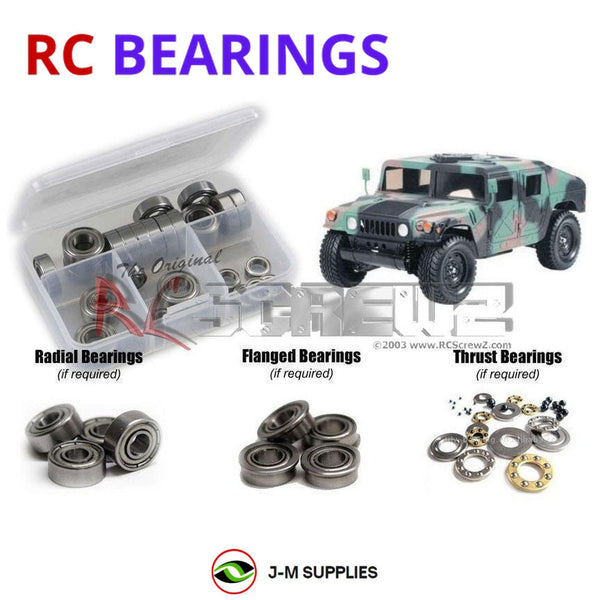 J-M SUPPLIES RC Parts Store - RCScrewZ Metal Shielded Bearing Kit tam249b for Tamiya AM General M1025 Hummer 58154 RC Car | UPG