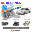 J-M SUPPLIES RC Parts Store - RCScrewZ Metal Shielded Bearing Kit tam257b for Tamiya Porsche 911 GT2 Racing TA02SW 1/10 Electric 4WD On-Road Touring Car (#84399) | UPG