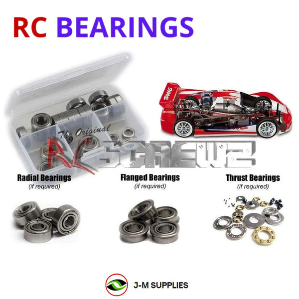 Representative image of an RCScrewZ metal-shielded bearing kit for Traxxas Nitro 4-Tec/Pro 1/10 Nitro 4WD TC (4810, 4804, 4801); exact bearing sizes and quantities vary by RC model.