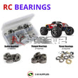 Representative image of an RCScrewZ metal-shielded bearing kit for Traxxas Revo 2.5 RTR 1/10 Nitro 4WD MT (5310); exact bearing sizes and quantities vary by RC model.