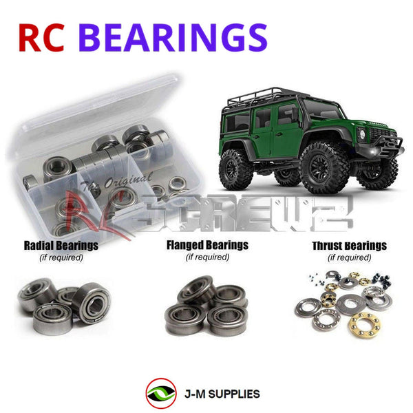 Representative image of an RCScrewZ metal-shielded bearing kit for Traxxas TRX-4M Defender 1/18 4WD Crawler (97054-1); exact bearing sizes and quantities vary by RC model.