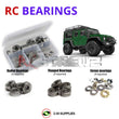 Representative image of an RCScrewZ metal-shielded bearing kit for Traxxas TRX-4M Defender 1/18 4WD Crawler (97054-1); exact bearing sizes and quantities vary by RC model.