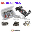 Representative image of an RCScrewZ metal-shielded bearing kit for XRAY T2 '07 Euro/US Spec #300007; exact bearing sizes and quantities vary by RC model.