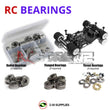 Representative image of an RCScrewZ metal-shielded bearing kit for XRAY T2R Pro 1/10th #300102; exact bearing sizes and quantities vary by RC model.