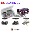 Representative image of an RCScrewZ metal-shielded bearing kit for XRAY XT8e 1/8th Truggy #350300; exact bearing sizes and quantities vary by RC model.
