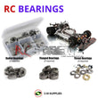 Representative image of an RCScrewZ metal-shielded bearing kit for XRAY RX8 2014 #340003; exact bearing sizes and quantities vary by RC model.