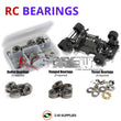 Representative image of an RCScrewZ metal-shielded bearing kit for XRAY X12 2014 #370003; exact bearing sizes and quantities vary by RC model.