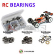 Representative image of an RCScrewZ metal-shielded bearing kit for XRAY XB8e 2020 1/8th #350157; exact bearing sizes and quantities vary by RC model.
