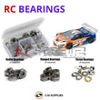 Representative image of an RCScrewZ metal-shielded bearing kit for XRAY GTX8 Nitro 2022 #350503; exact bearing sizes and quantities vary by RC model.