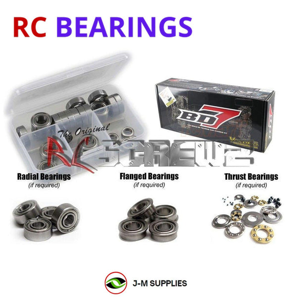 J-M SUPPLIES RC Parts Store - RCScrewZ Metal Shielded Bearing Kit yok016b for Yokomo BD-7 1/10th Onroad RC Car | RCX