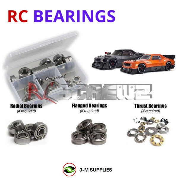 J-M SUPPLIES - RCScrewZ Metal Shielded Bearings ara035b for Arrma Felony 6S BLX ARA7617V2 | PRO -