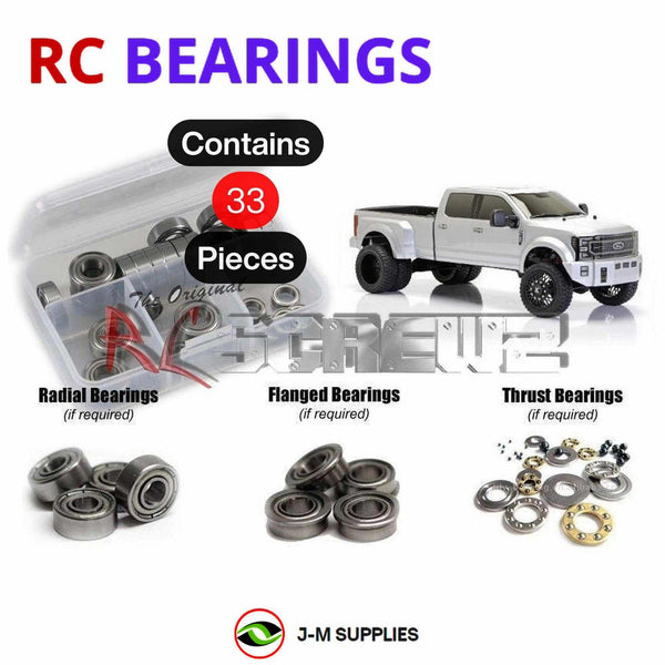Representative image of an RCScrewZ metal-shielded bearing kit for CEN Racing Ford F-450 SD DL Series 1/10 Truck (#8980/#8984); exact bearing sizes and quantities vary by RC model.